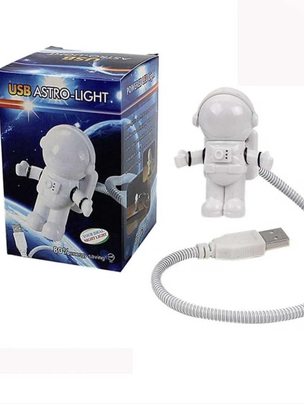 USB Astro-Light Astronaut USB LED Lamp - White